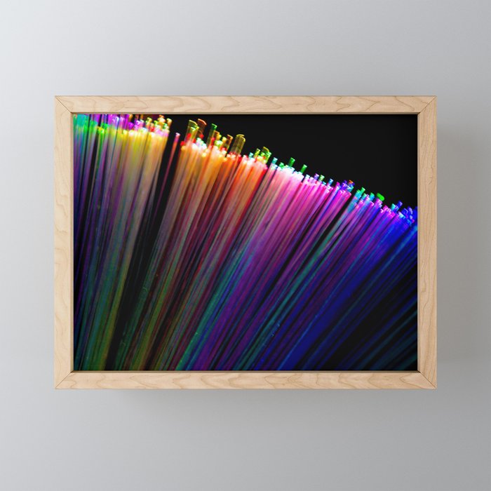 rainbow fan Framed Mini Art Print