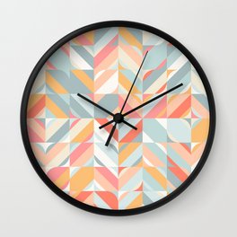 Abstract geometric seamless pattern in scandinavian style Wall Clock