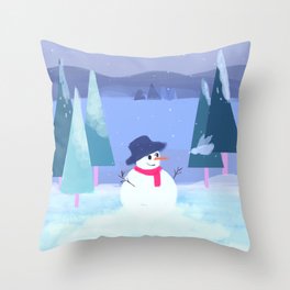 Snowman Throw Pillow