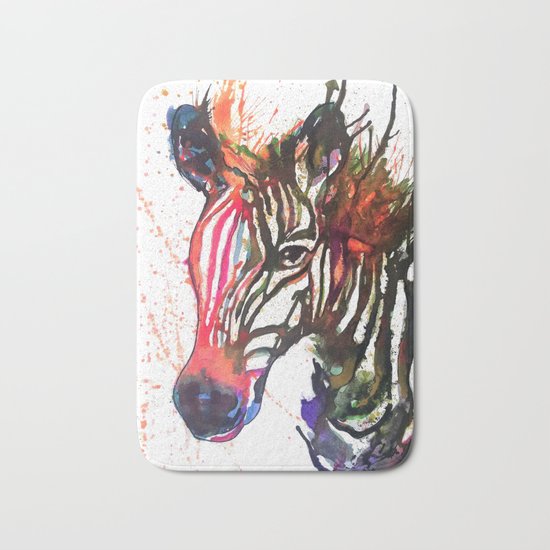 Zebra Splash Bath Mat