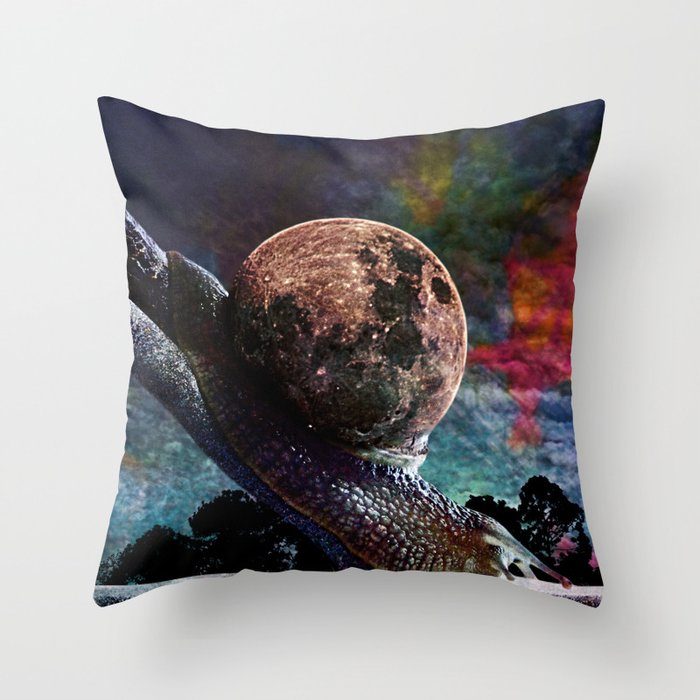 Lunar Snail Throw Pillow
