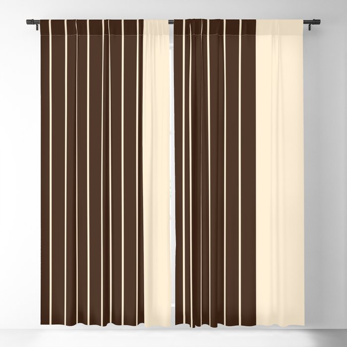 Stripes - Brown & Beige Blackout Curtain