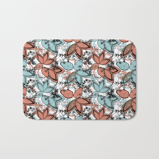 Autumn leaf fall. Bath Mat
