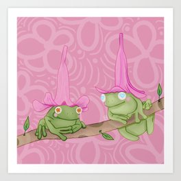Froggy Petals Art Print