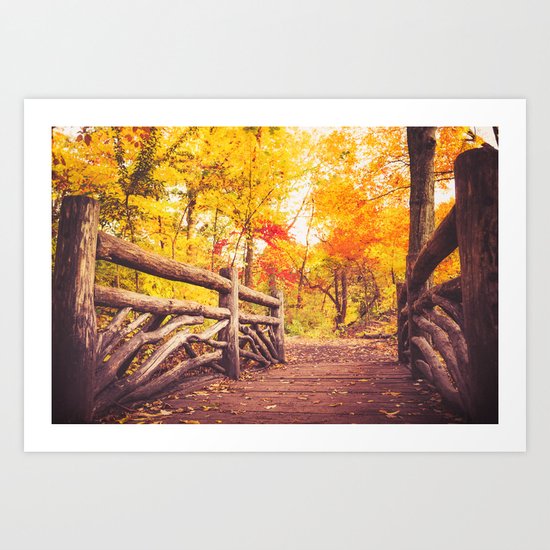 New York City Autumn in Central Park Art Print