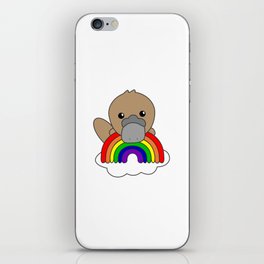 Platypus Rainbow Cute Animals Colorful iPhone Skin