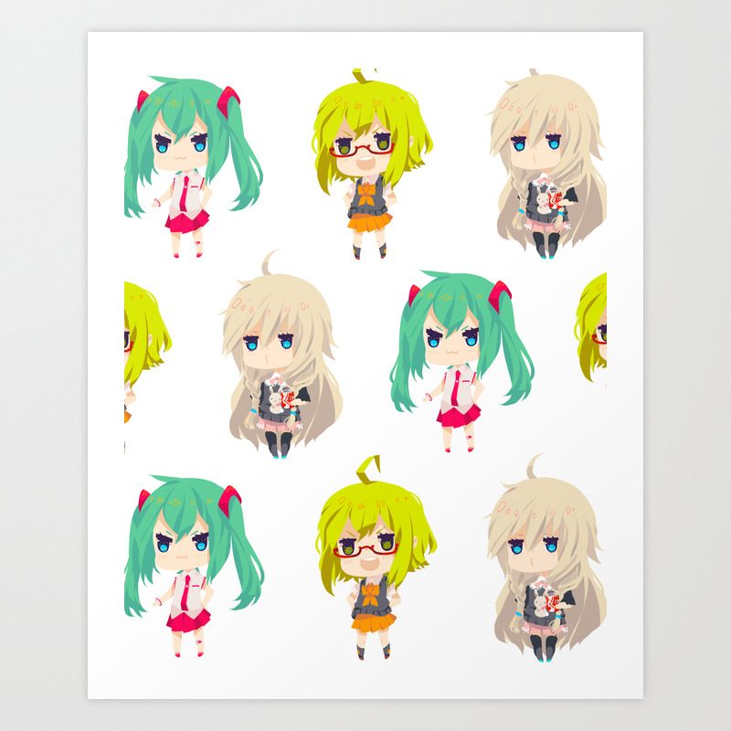 Gumi Ia Miku Vocaloid Collection Art Print By 404eules Society6