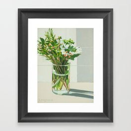 Paperwhite, Hyperium, and Wax Flowers Framed Art Print