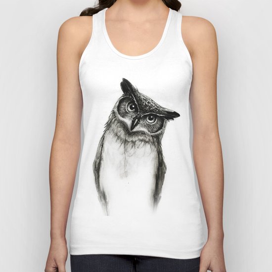 Owl Sketch Unisex Tank Top