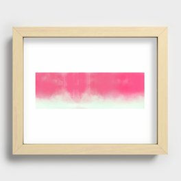 Abstract rose pink white Recessed Framed Print