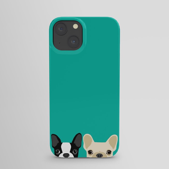 Boston Terrier & French Bulldog 2 iPhone Case