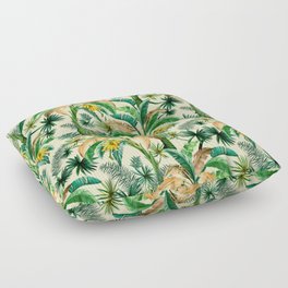 Palm trees, Hollywood regency, palm life green, tropical Floor Pillow