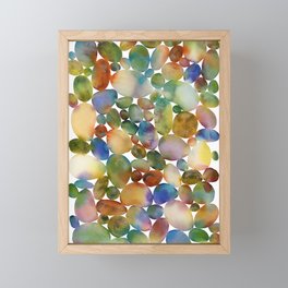 Abstract Iridescent Pebbles Framed Mini Art Print