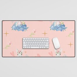 Easter Bunny In Roses Collection Desk Mat