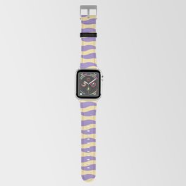 Tiger Wild Animal Print Pattern 346 Yellow and Lilac Apple Watch Band