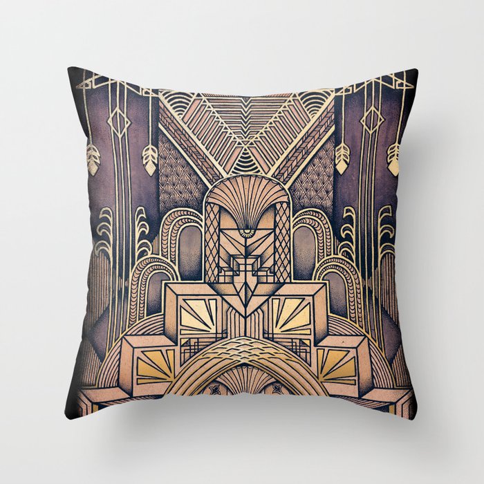 Art Deco Design Throw Pillow