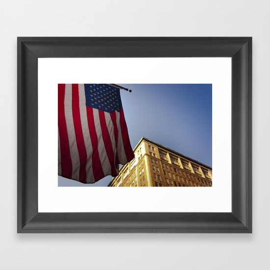 Cornice with flag Framed Art Print