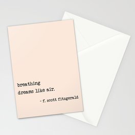 breathing dreams like air Stationery Card