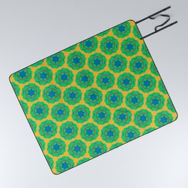 Retro texture - geometrical pattern  -  interior design209 - multicolor Picnic Blanket