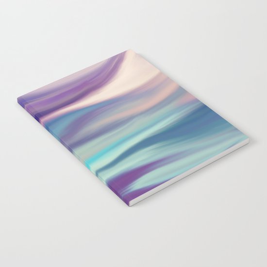 Painted digital silk texture blue colors Notebook
