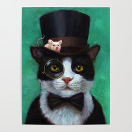 Tuxedo Cat Poster