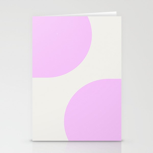 Light Magenta Pink Semi-Circles Stationery Cards