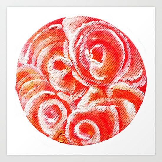 Peach Plum Dreams Art Print