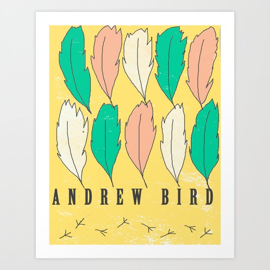 Andrew Bird 'Feathers' Art Print
