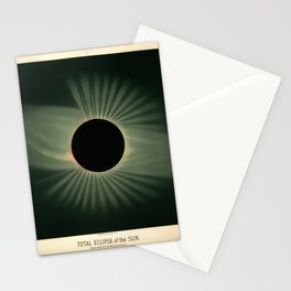 Total solar eclipse by Étienne Léopold Trouvelot (1878) Stationery Card