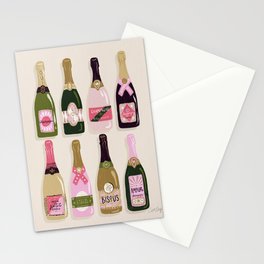 French Champagne Collection – Pink & Green Stationery Card