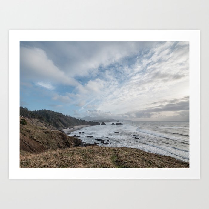 Beautiful Landscape at Ecola State Park Oregon Art Print by Chee Sim ...