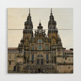 Spain Photography - Cathedral In Santiago De Compostela Wood Wall Art
