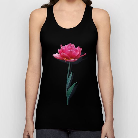 Pink Tulip Unisex Tank Top
