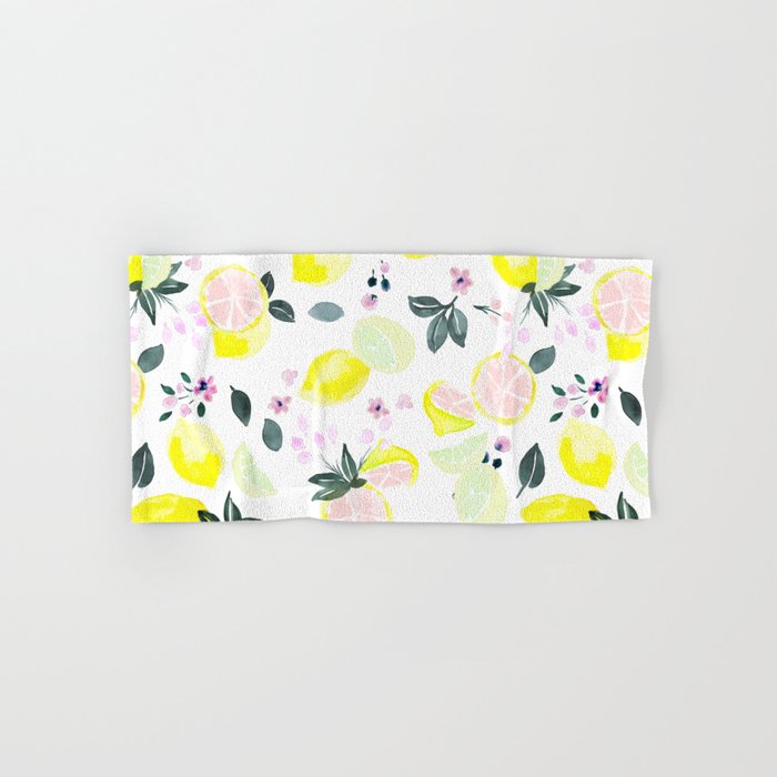 Pink Lemonade Citrus and Flowers Hand & Bath Towel