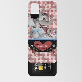 Cheesy Vintage Retro Valentine's Day Elephant In Bath Tub Android Card Case