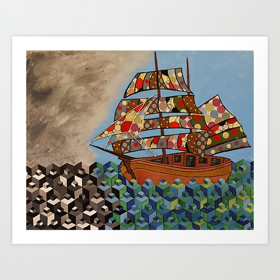 The Ship Brings The Light Art Print