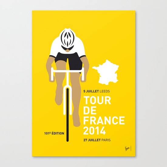 My TOUR DE FRANCE Minimal Poster Canvas Print