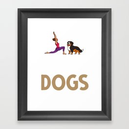 Yoga Dog Beginner Workout Poses Quotes Meditation Framed Art Print