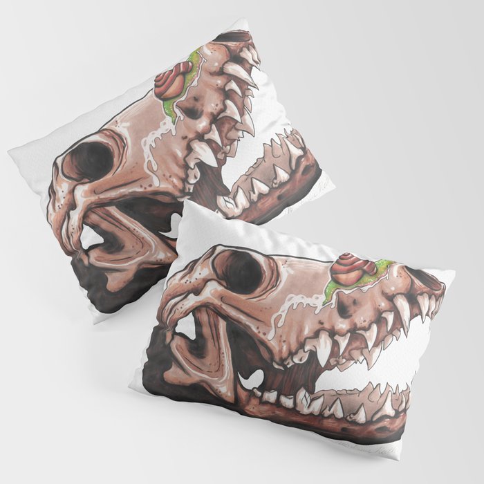 Coyote Skull Plus Snail Trail Pillow Sham