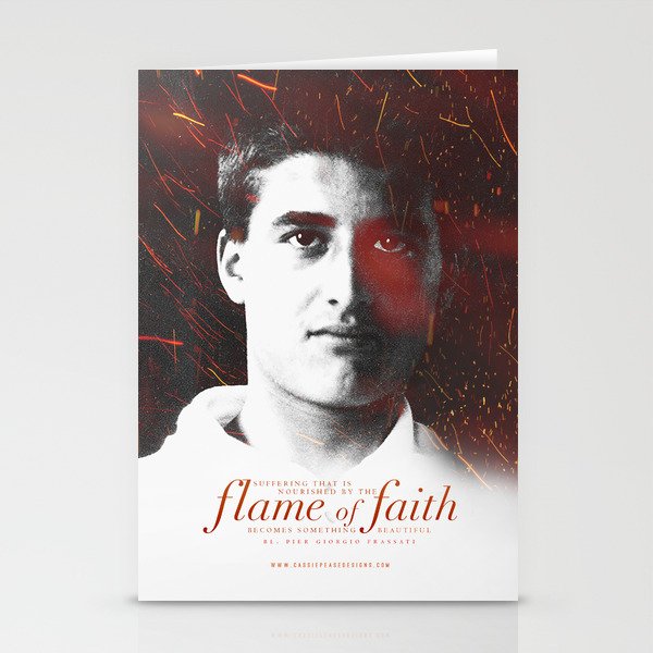 Frassati "Flame of Faith" Stationery Cards