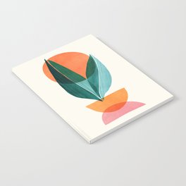 Nature Stack Teal and Orange Abstract Sunset Notebook