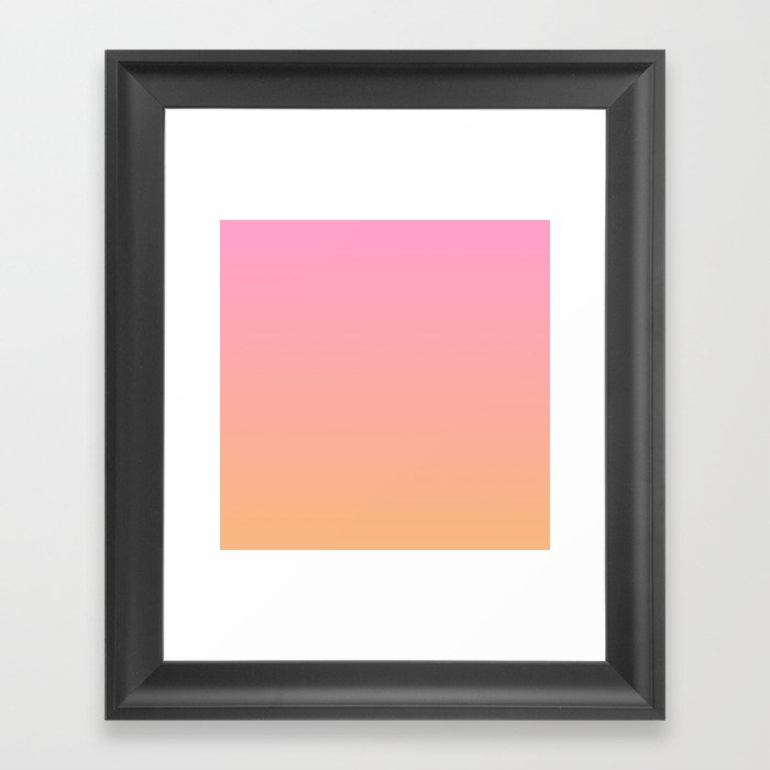 APRICOT & PINK OMBRE COLOR  Framed Art Print