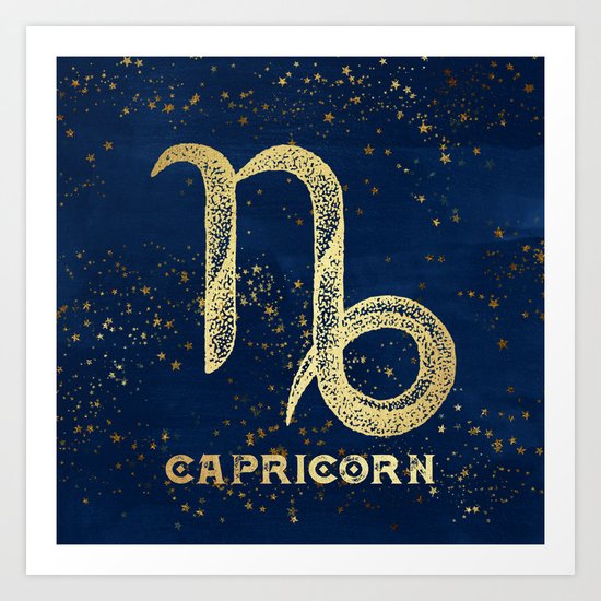 Capricorn Zodiac Sign Art Print
