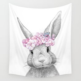 Spring bunny Wall Tapestry