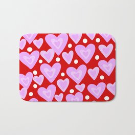 In The Mood for Love - red pink and purple Bath Mat