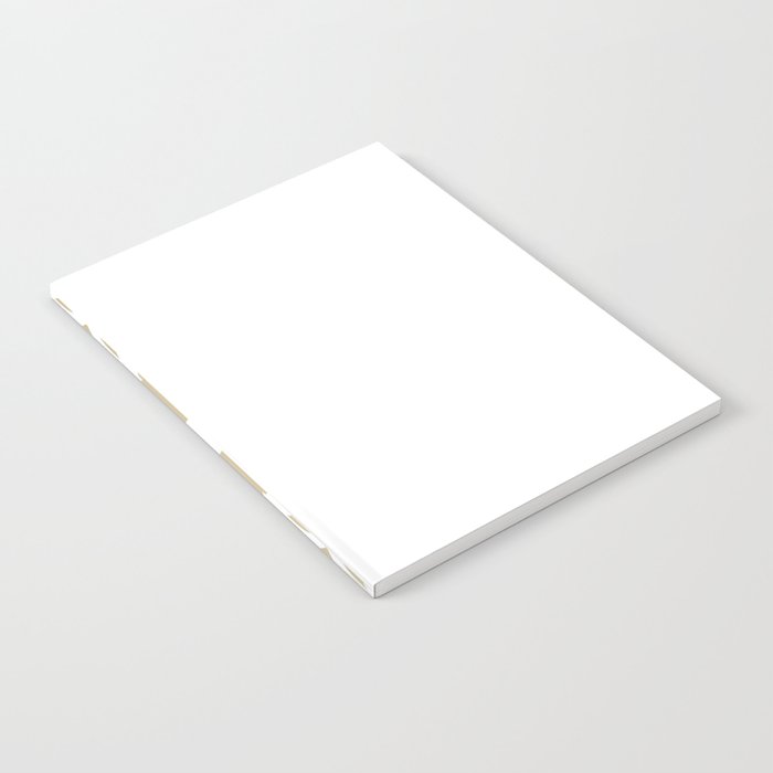 White Mask Silhouette on Vintage Beige and White Vertical Split Notebook