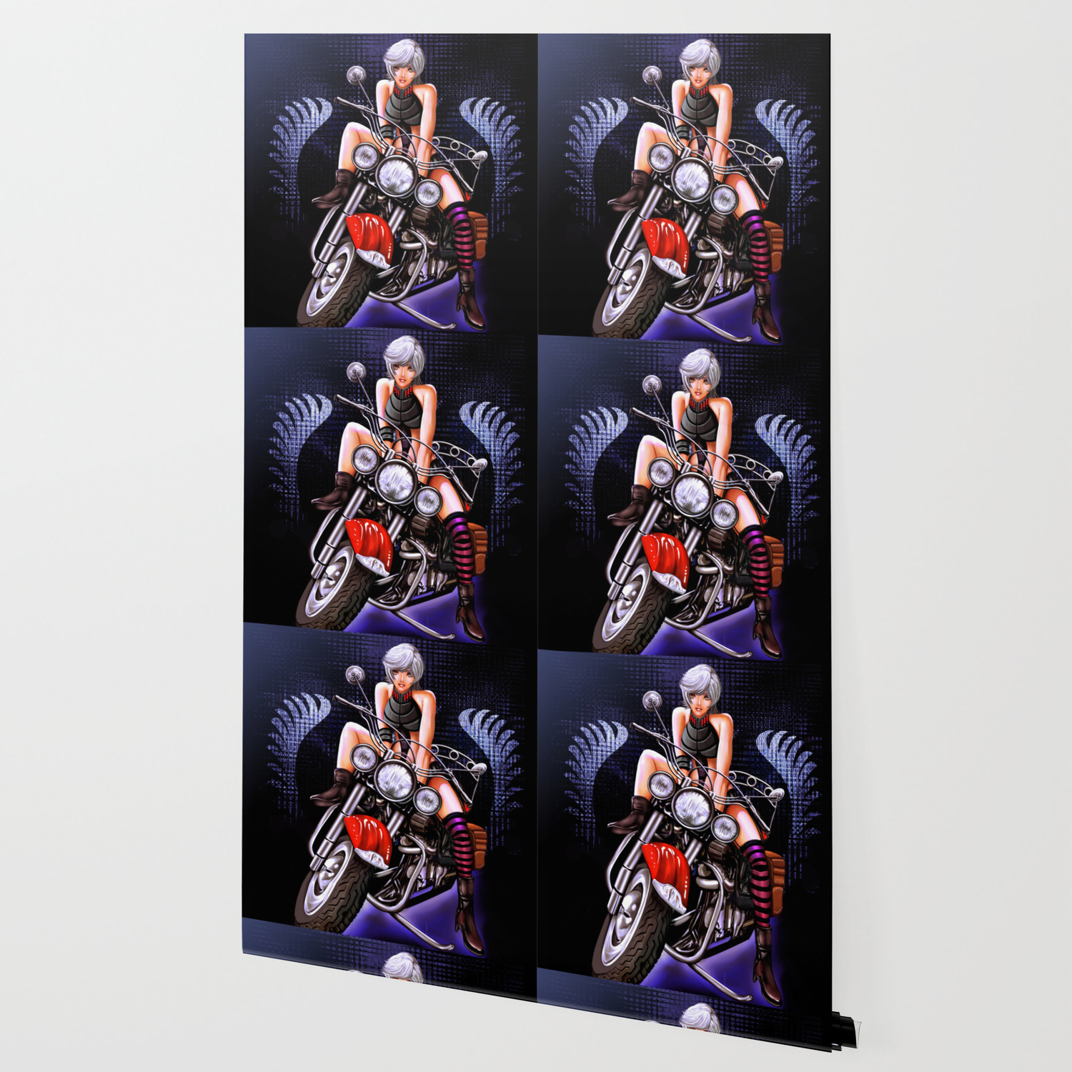 Motorcycle Pinup Wallpaper By Monoguru Society6