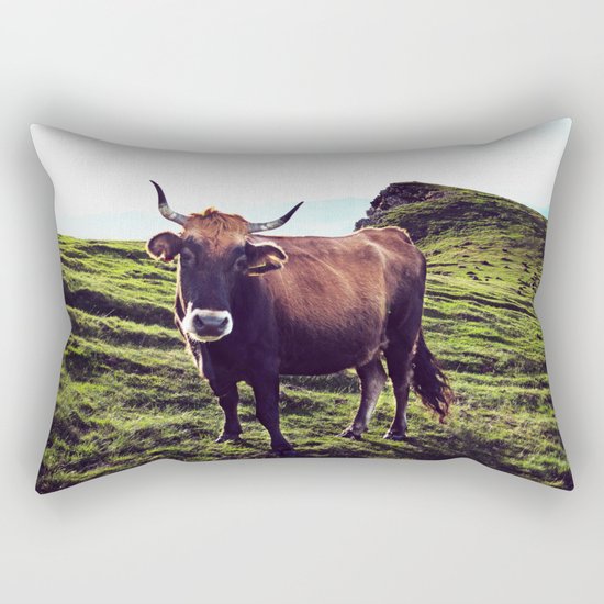 Cow in the Alps, Mountains Rectangular Pillow