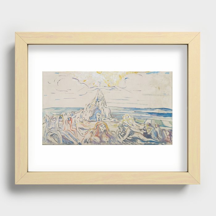 Edvard Munch - The Human Mountain Recessed Framed Print