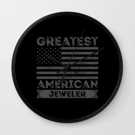 Greatest American Jeweler Gift USA Flag Wall Clock